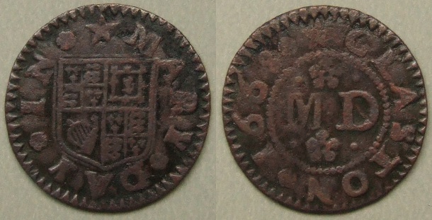Glastonbury, Mary Day 1668 farthing Glastonbury, Mary Day 1668 farthing